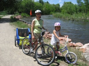 Biking on the Poudre River Trail