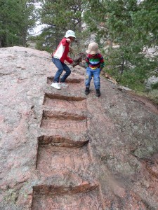 Rock ladder on Horsetooth trail