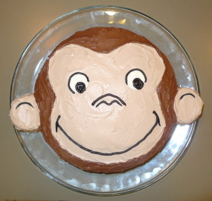 Curious George birthday cake